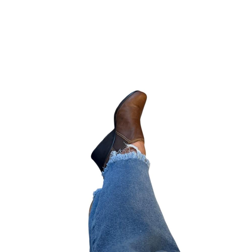 Johnston and Murphy Leather Wedge Mule Clogs
